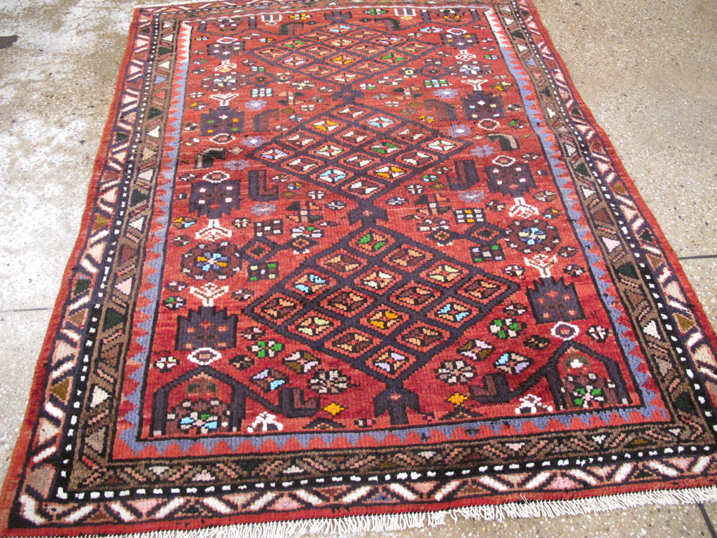 Vintage Persian Hamadan Rug, No.26932 - Staging