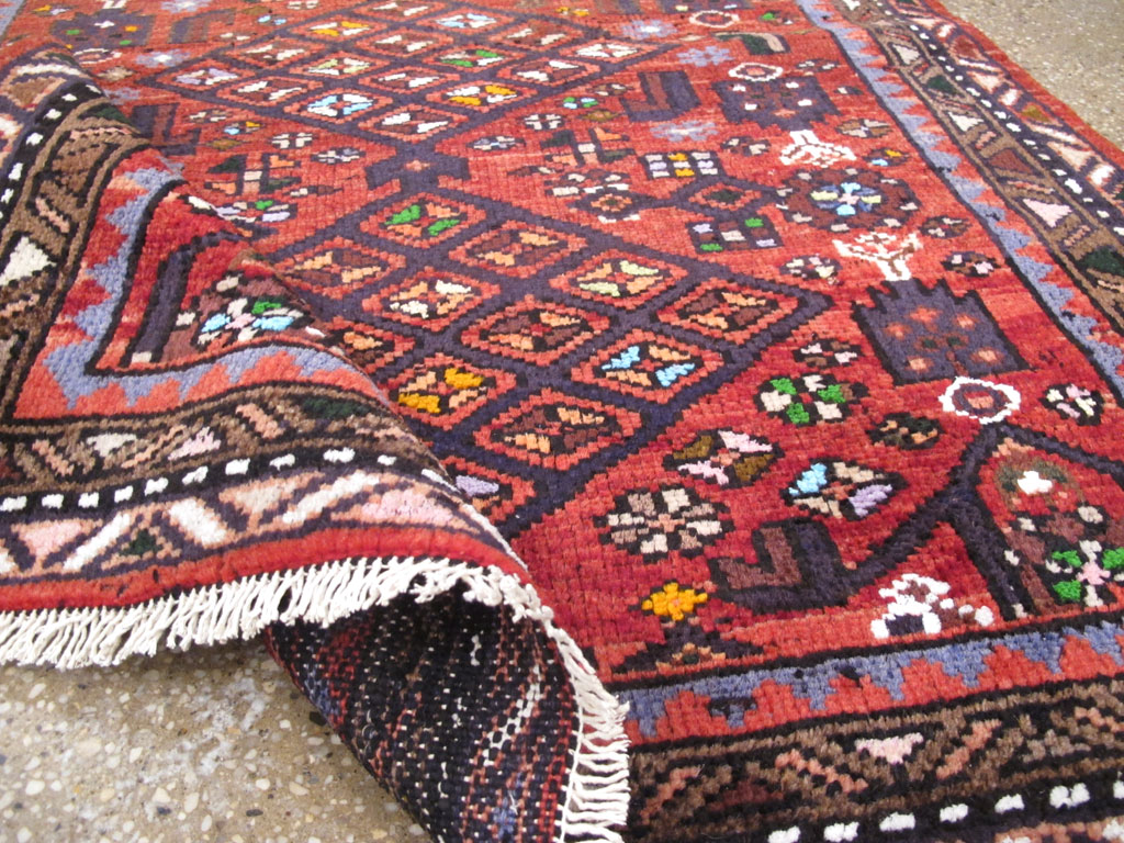 Vintage Persian Hamadan Rug, No.26932 - Staging