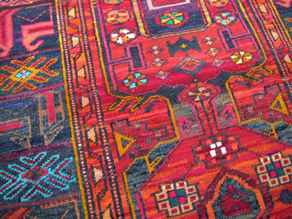 Vintage Persian Hamadan Rug, No.26933 - Staging