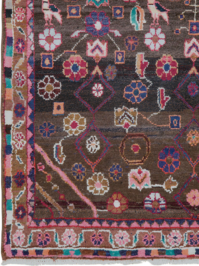 Vintage Persian Hamadan Rug, No.26936 - Staging