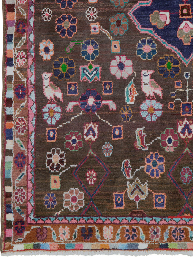 Vintage Persian Hamadan Rug, No.26936 - Staging