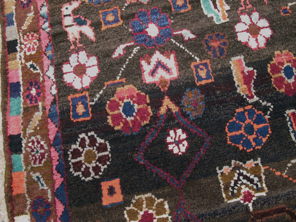 Vintage Persian Hamadan Rug, No.26936 - Staging