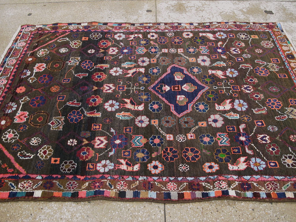 Vintage Persian Hamadan Rug, No.26936 - Staging