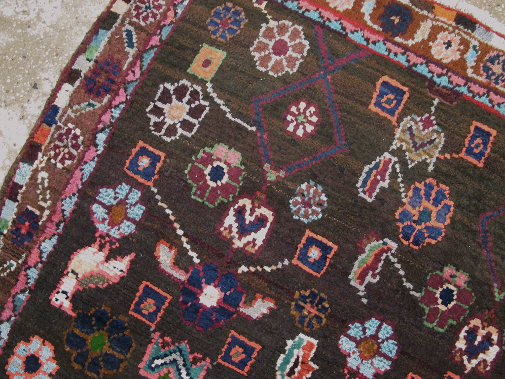 Vintage Persian Hamadan Rug, No.26936 - Staging