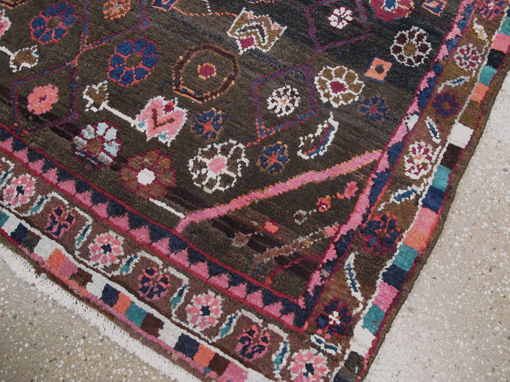 Vintage Persian Hamadan Rug, No.26936 - Staging