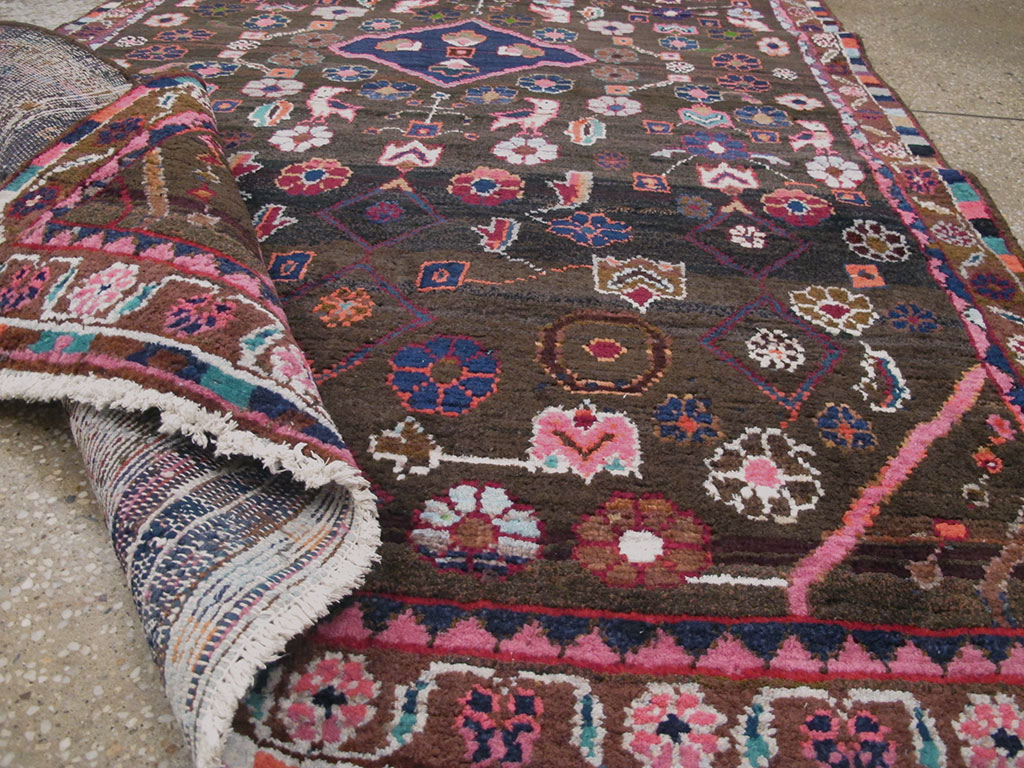 Vintage Persian Hamadan Rug, No.26936 - Staging
