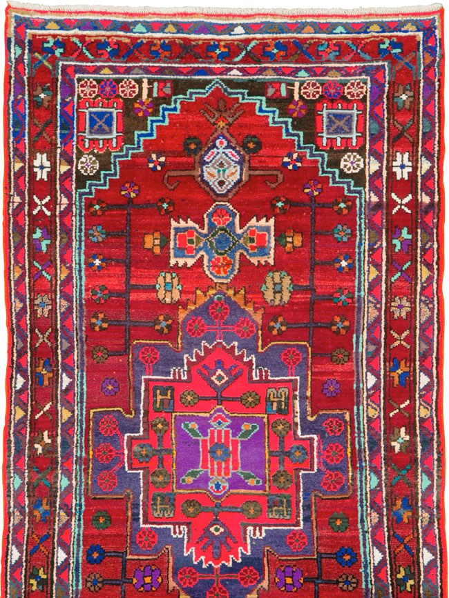 Vintage Persian Hamadan Rug, No.26941 - Staging