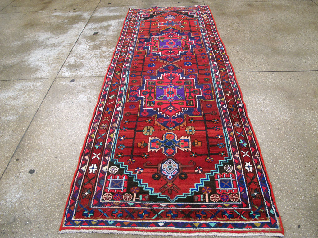 Vintage Persian Hamadan Rug, No.26941 - Staging