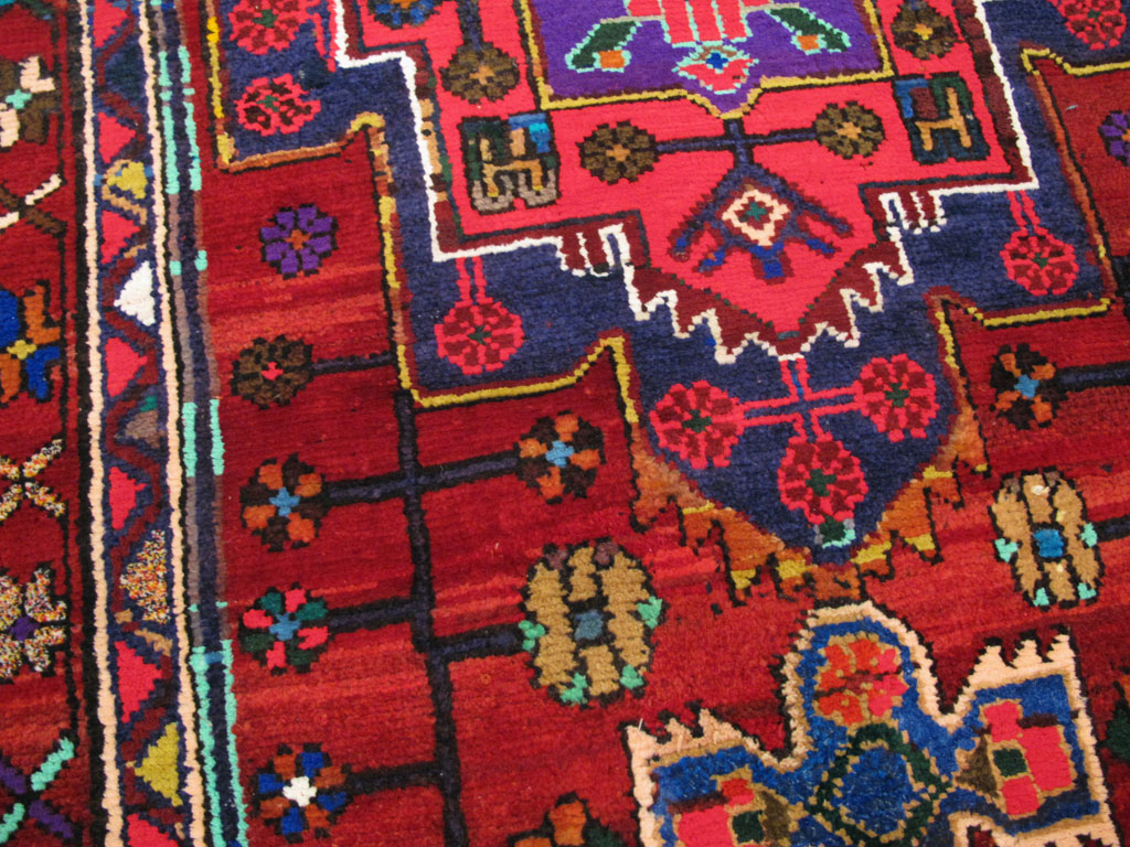 Vintage Persian Hamadan Rug, No.26941 - Staging