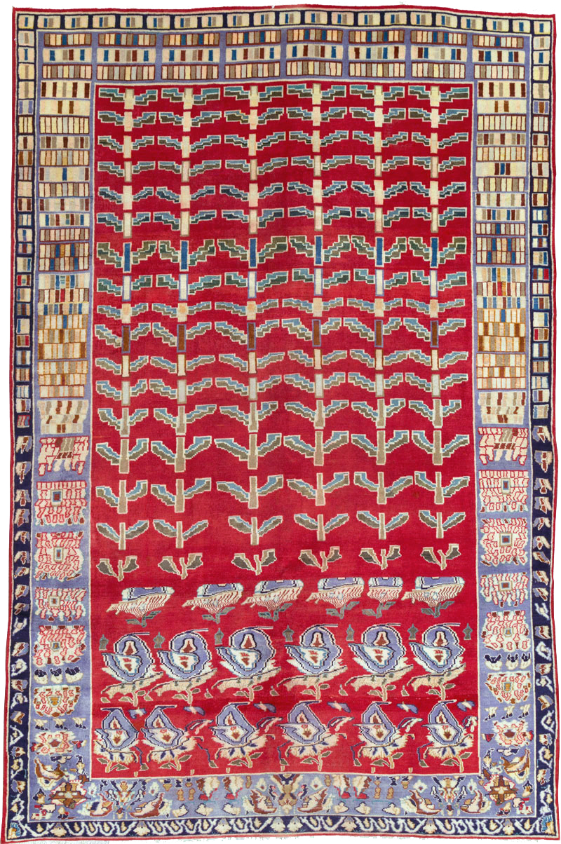 Vintage Persian Kashan Carpet, No.26942 - Staging
