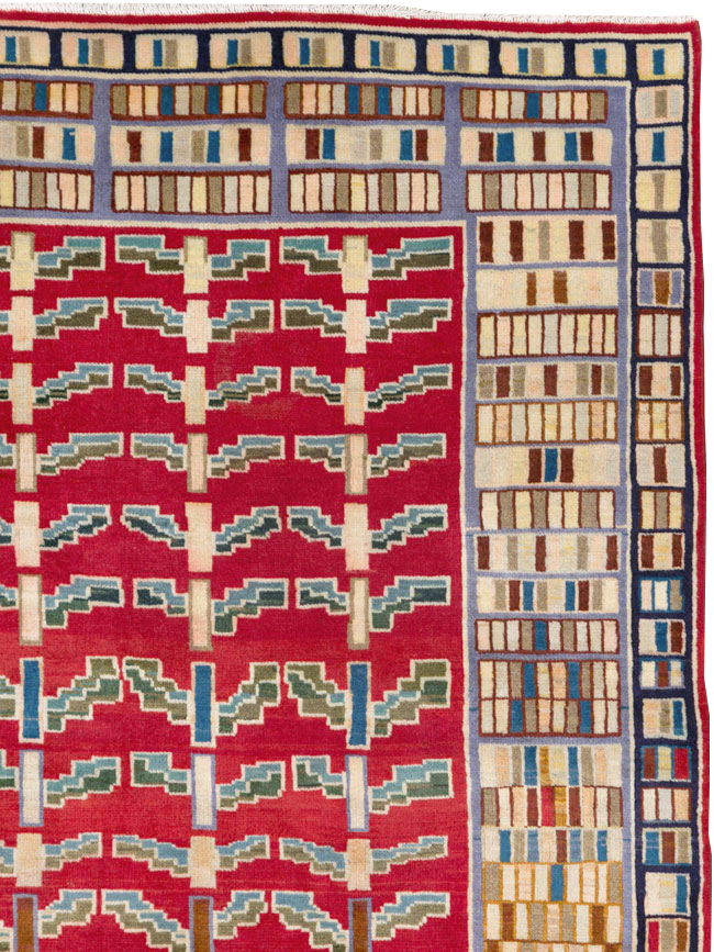 Vintage Persian Kashan Carpet, No.26942 - Staging