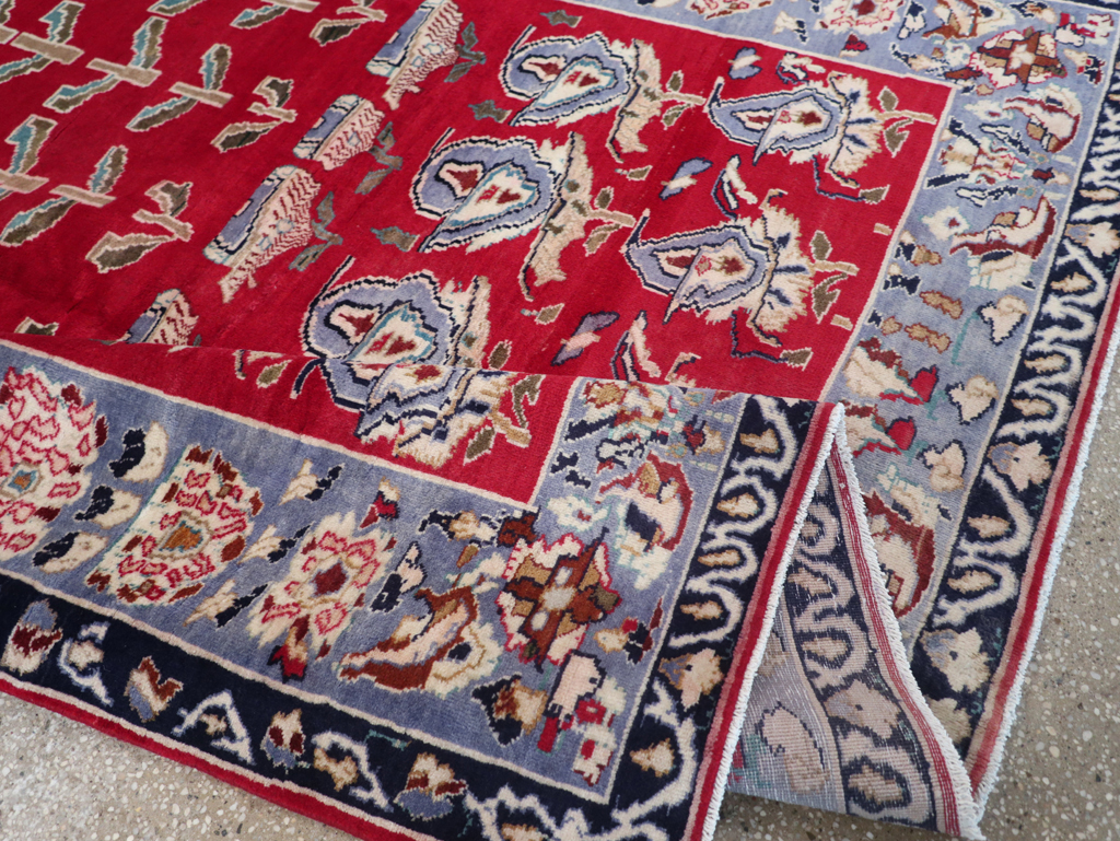 Vintage Persian Kashan Carpet, No.26942 - Staging