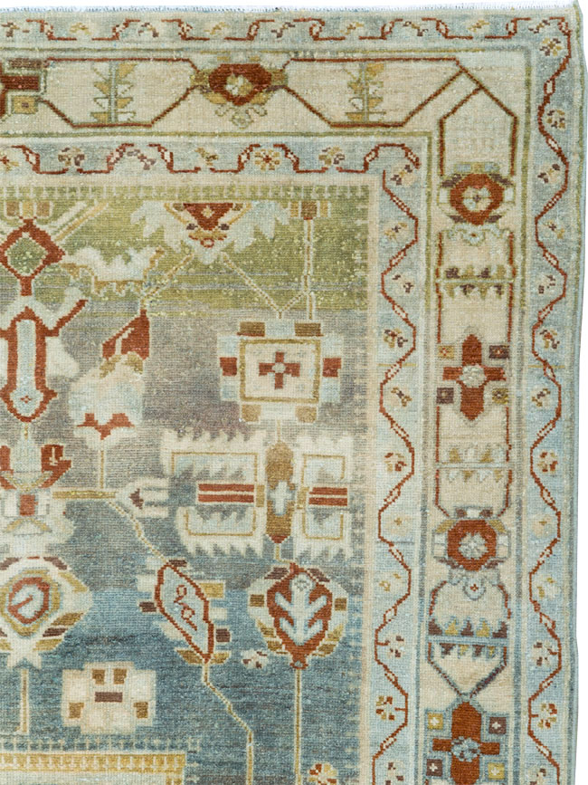 Vintage Persian Malayer Accent Rug, No.26945 - Staging