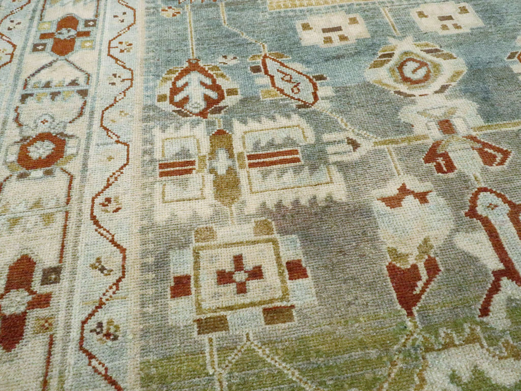 Vintage Persian Malayer Accent Rug, No.26945 - Staging
