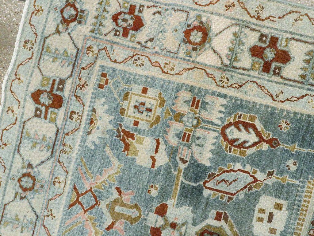 Vintage Persian Malayer Accent Rug, No.26945 - Staging