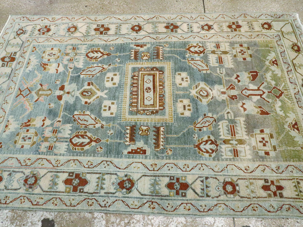 Vintage Persian Malayer Accent Rug, No.26945 - Staging