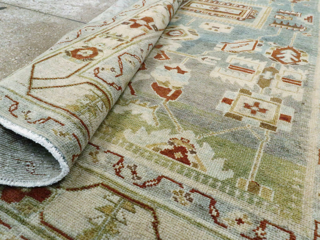 Vintage Persian Malayer Accent Rug, No.26945 - Staging