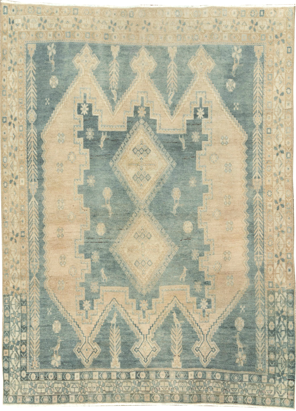 Vintage Persian Afshar Rug, No.26947 - Staging