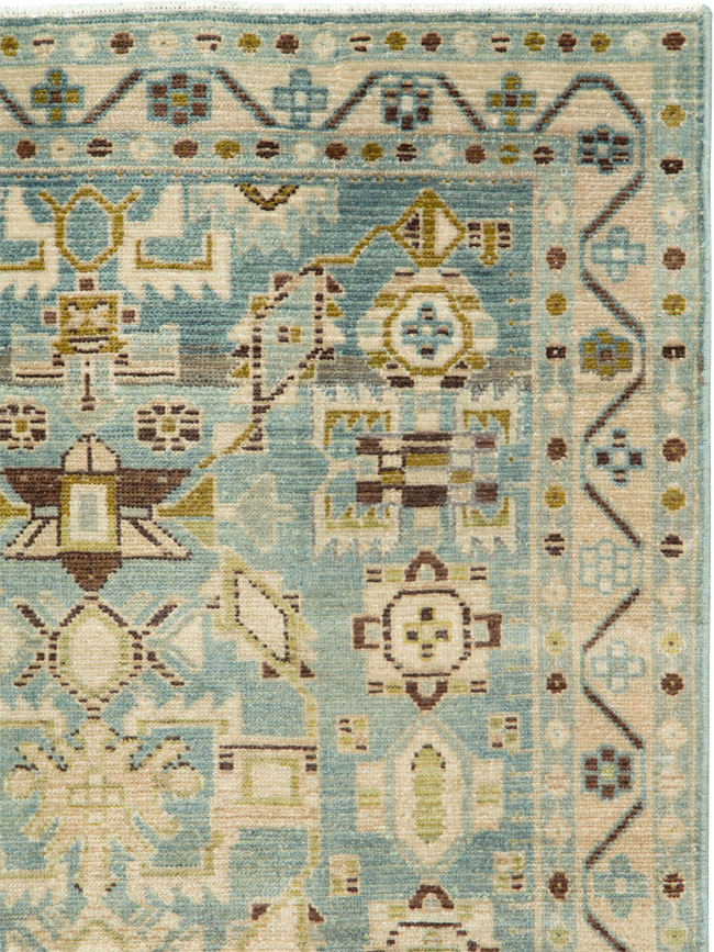 Vintage Persian Malayer Throw Rug, No.26951 - Staging