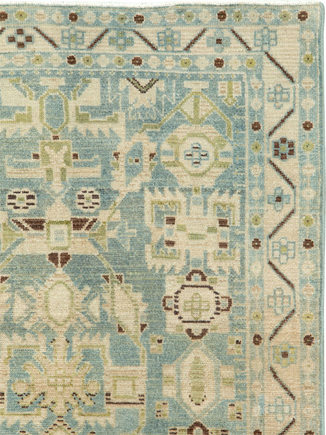 Vintage Persian Malayer Throw Rug, No.26951 - Staging