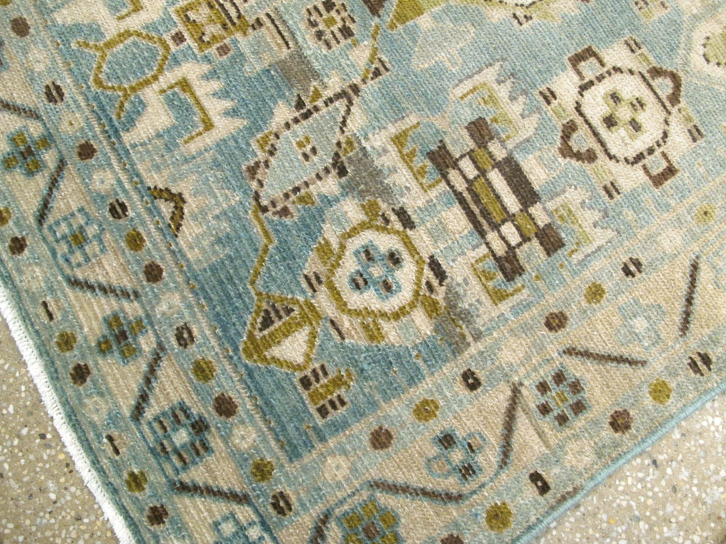 Vintage Persian Malayer Throw Rug, No.26951 - Staging