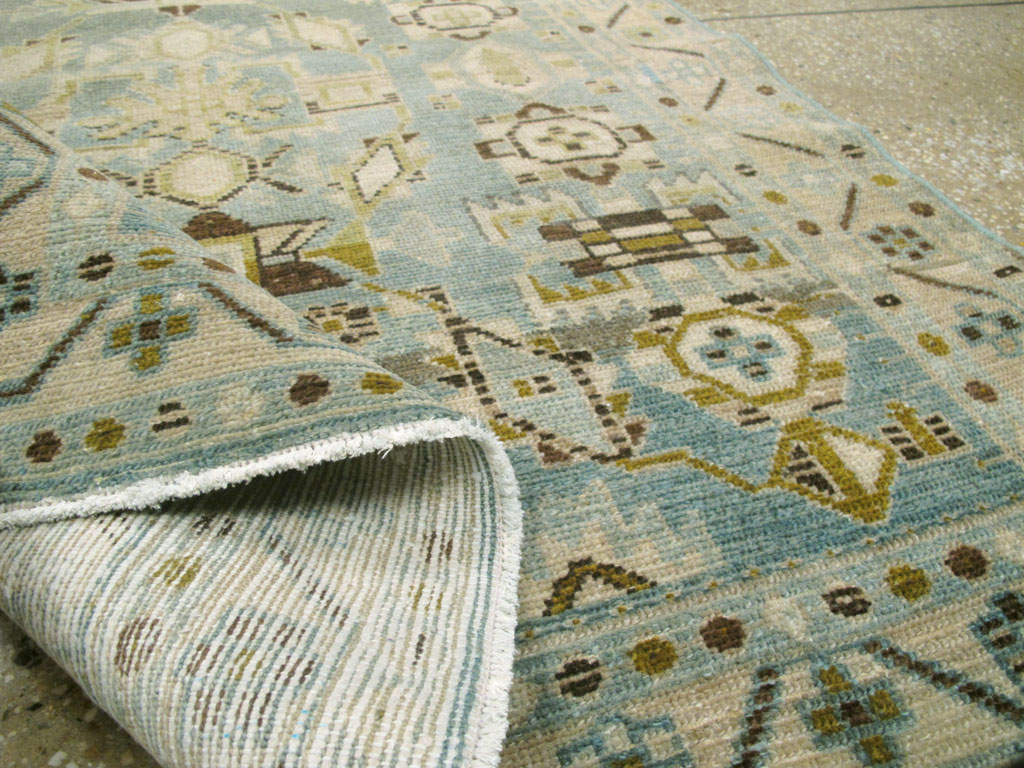 Vintage Persian Malayer Throw Rug, No.26951 - Staging