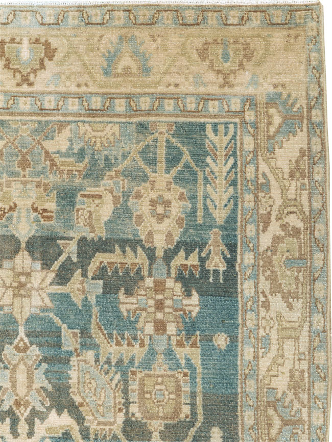 Vintage Persian Malayer Accent Rug, No.26956 - Staging