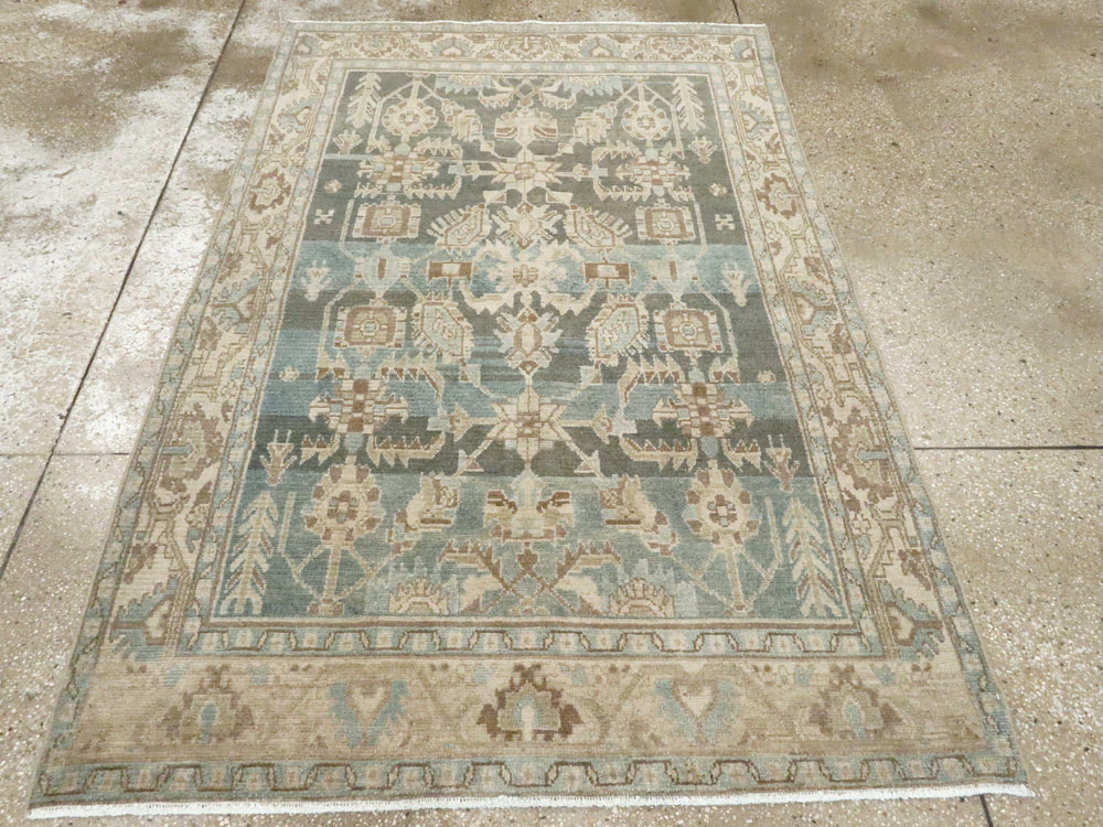 Vintage Persian Malayer Accent Rug, No.26956 - Staging