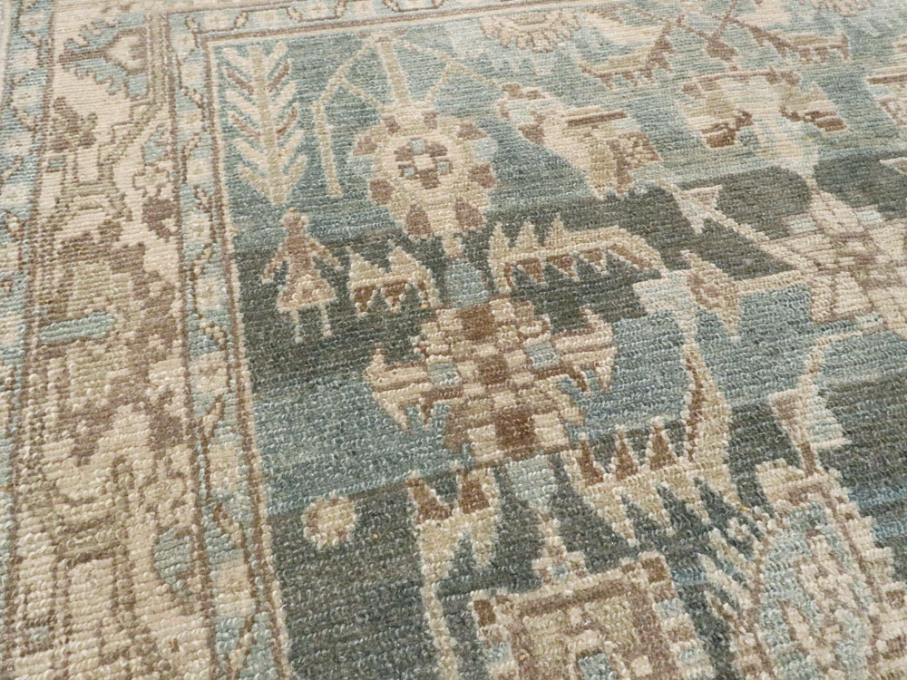 Vintage Persian Malayer Accent Rug, No.26956 - Staging