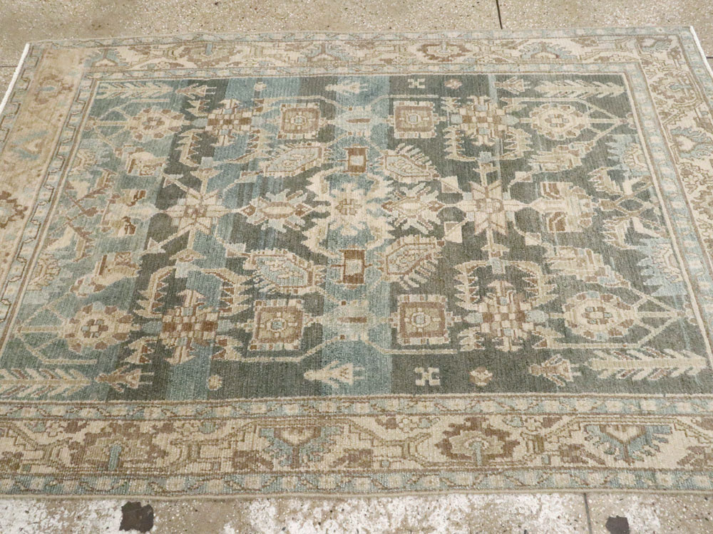 Vintage Persian Malayer Accent Rug, No.26956 - Staging