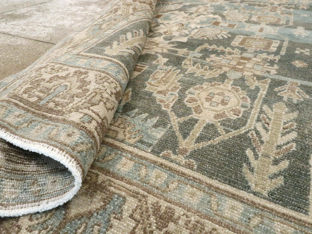 Vintage Persian Malayer Accent Rug, No.26956 - Staging