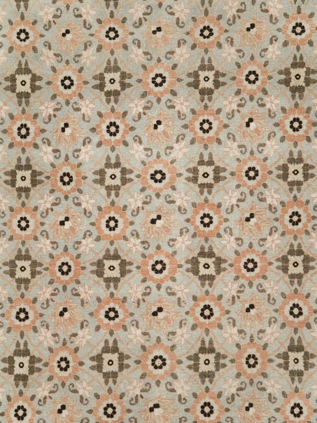 Vintage Persian Veramin Accent Carpet, No.26961 - Staging