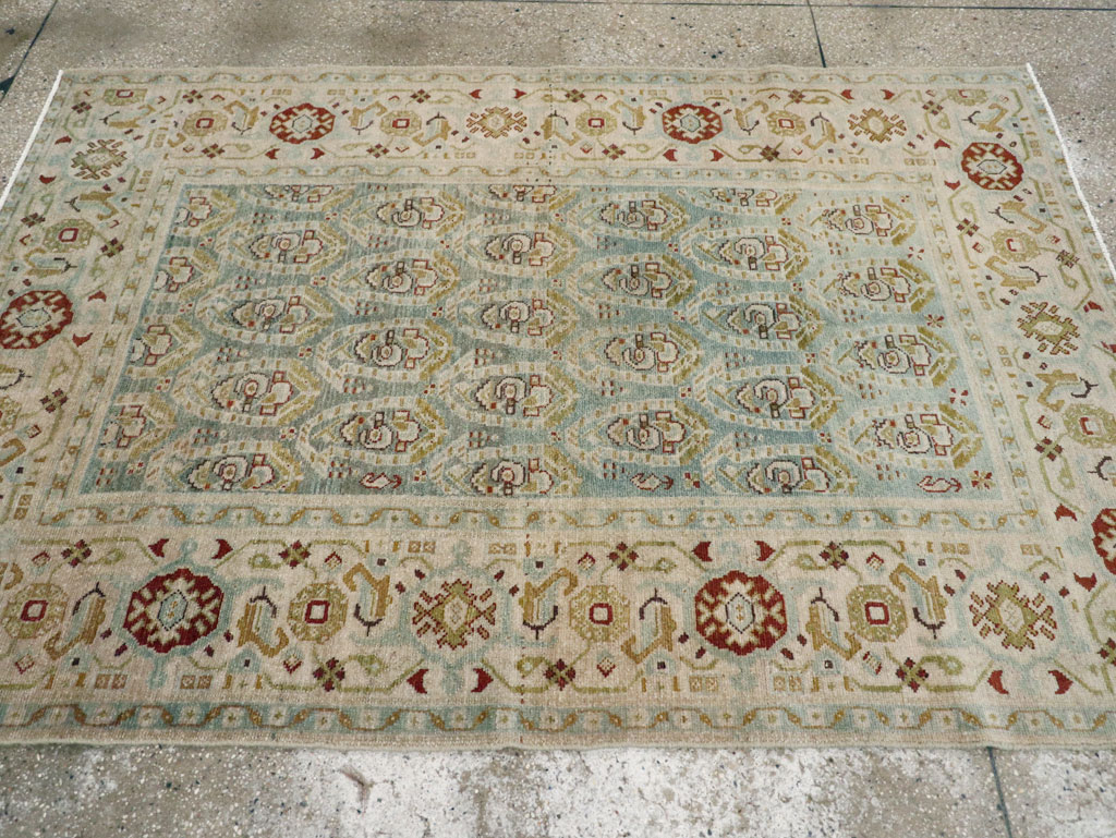 Vintage Persian Malayer Accent Rug (Pair: 1 of 2), No.26968 - Staging