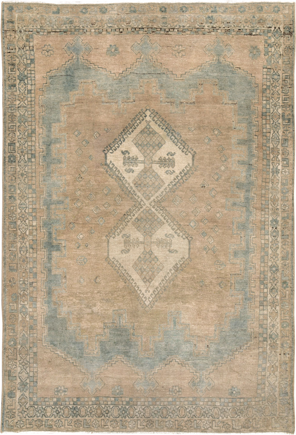 Vintage Persian Afshar Accent Rug, No.26971 - Staging