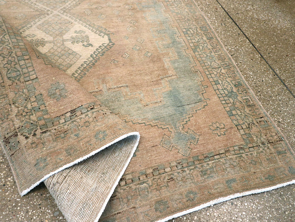 Vintage Persian Afshar Accent Rug, No.26971 - Staging