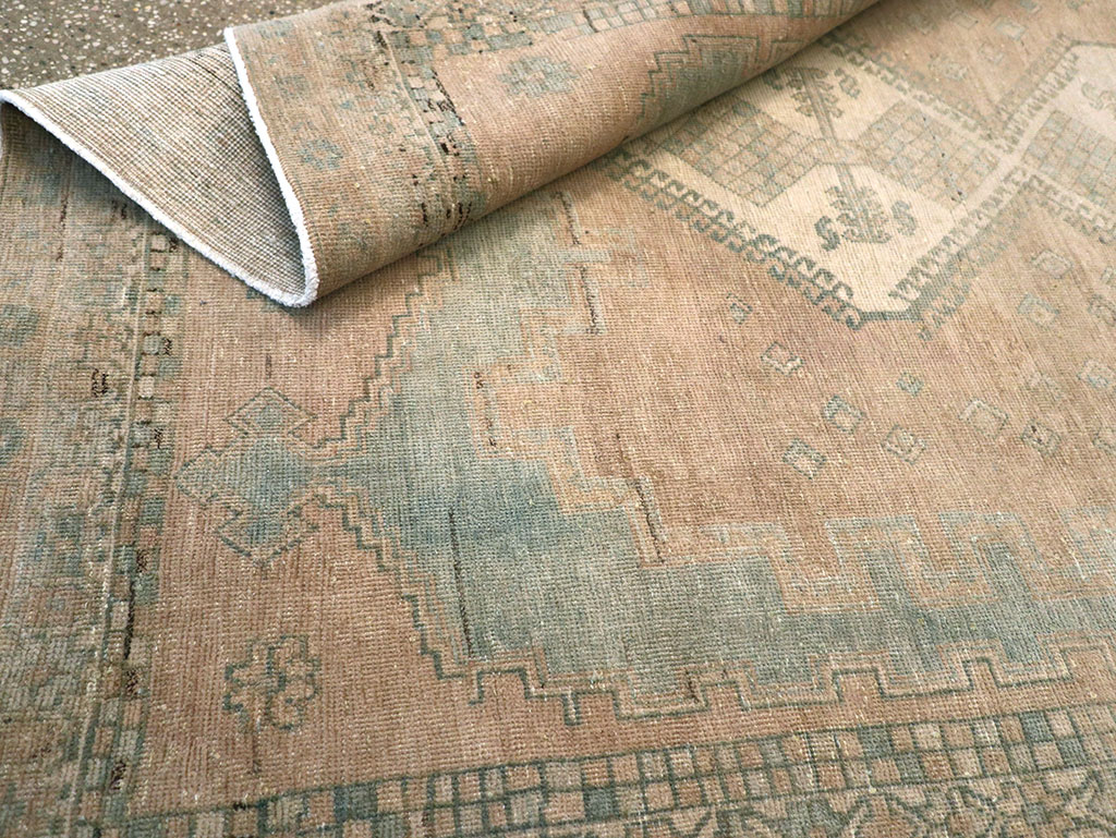 Vintage Persian Afshar Accent Rug, No.26971 - Staging