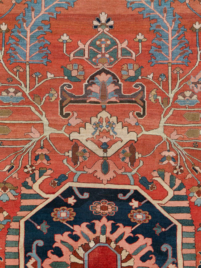 Antique Persian Serapi Rug, No.26975 - Staging