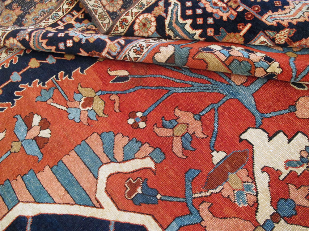 Antique Persian Serapi Rug, No.26975 - Staging