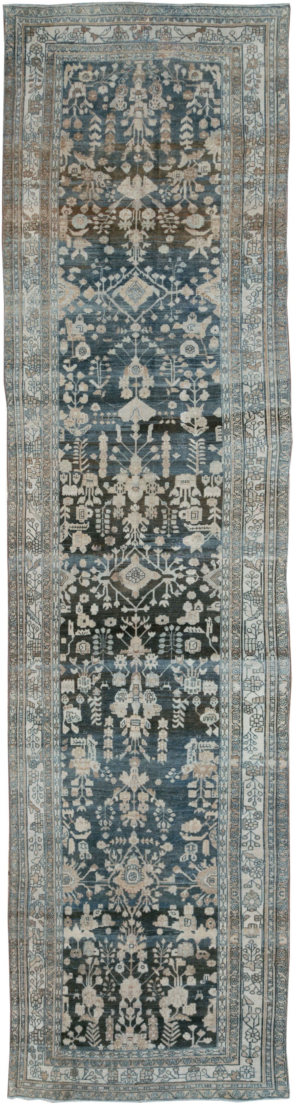 Antique Persian Malayer Wide Gallery Runner, No.26977 - Staging