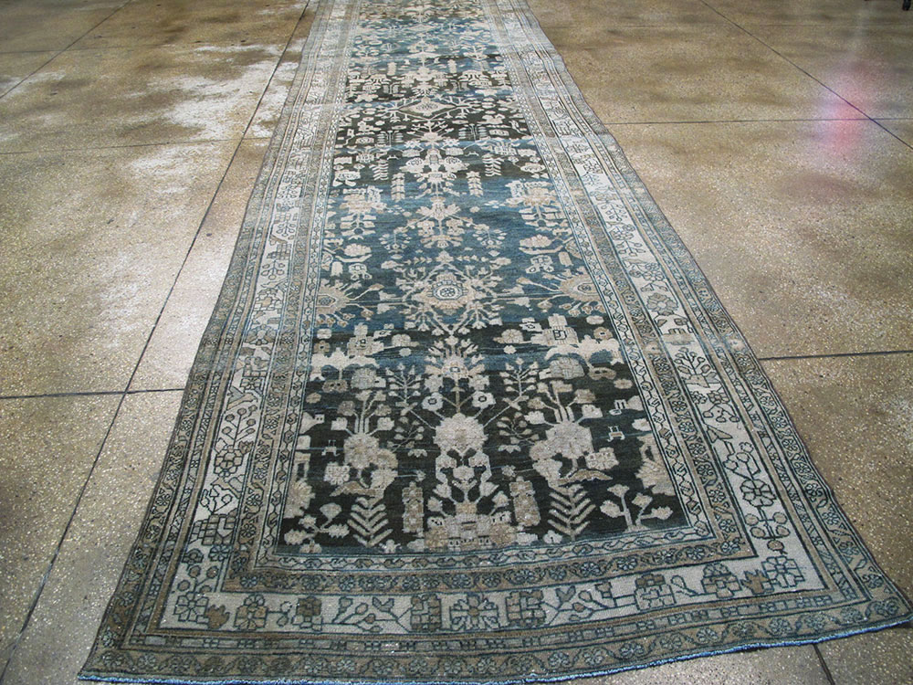 Antique Persian Malayer Wide Gallery Runner, No.26977 - Staging