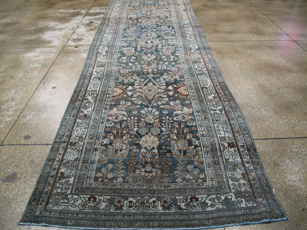 Antique Persian Malayer Wide Gallery Runner, No.26978 - Staging