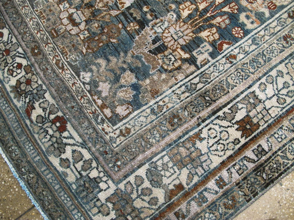 Antique Persian Malayer Wide Gallery Runner, No.26978 - Staging