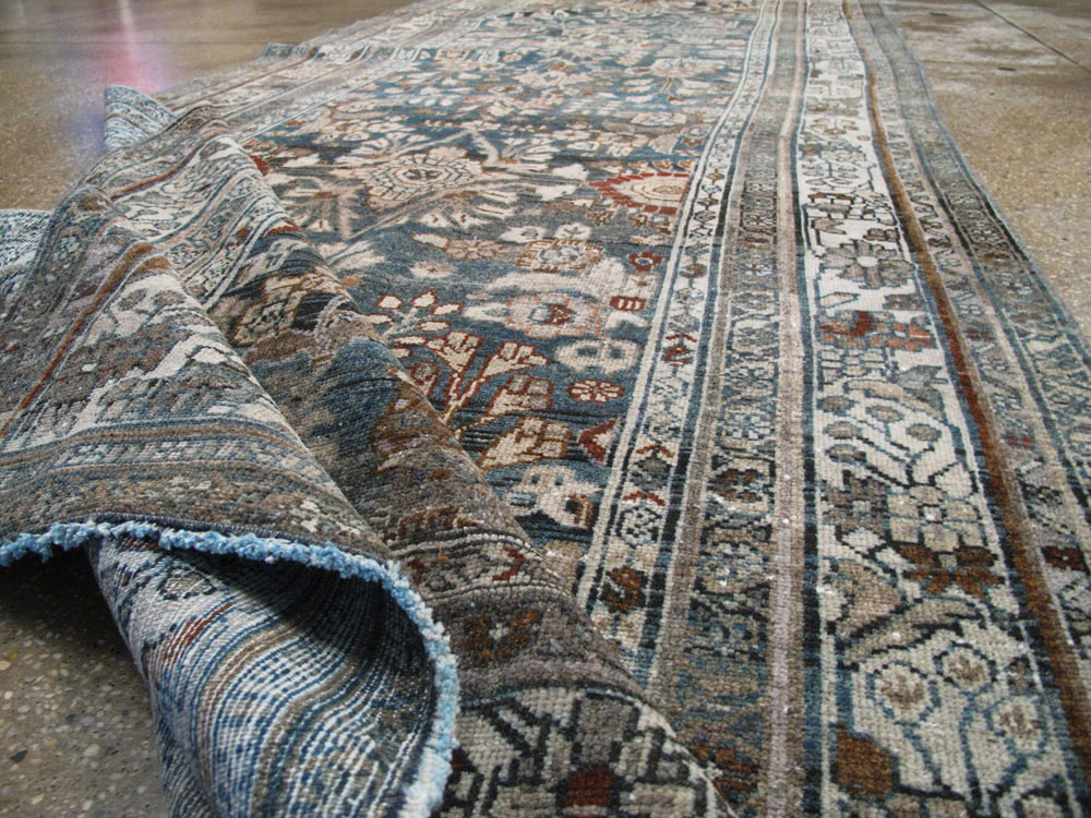 Antique Persian Malayer Wide Gallery Runner, No.26978 - Staging