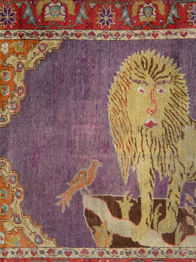 Vintage Anatolian Pictorial Rug, No.26981 - Staging