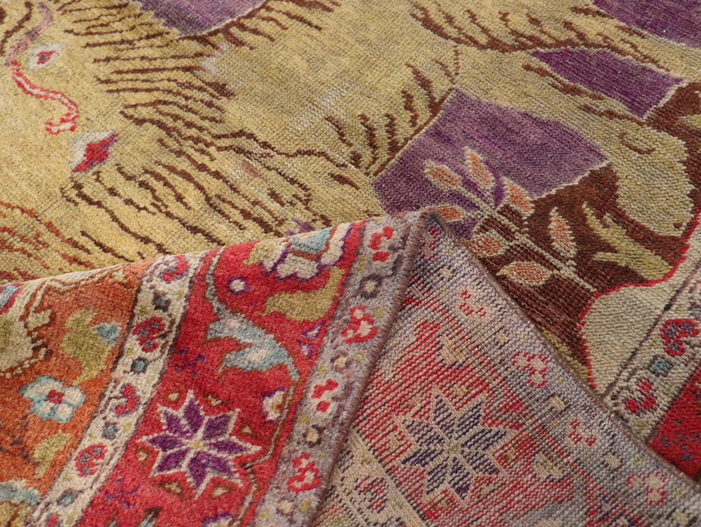 Vintage Anatolian Pictorial Rug, No.26981 - Staging