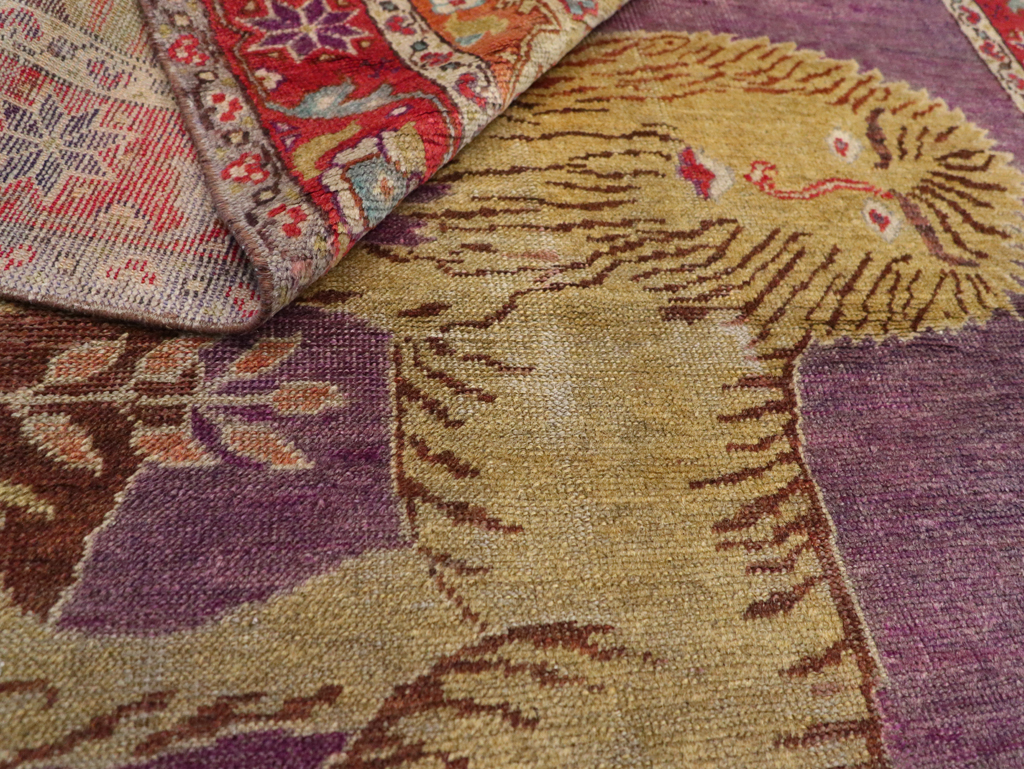 Vintage Anatolian Pictorial Rug, No.26981 - Staging