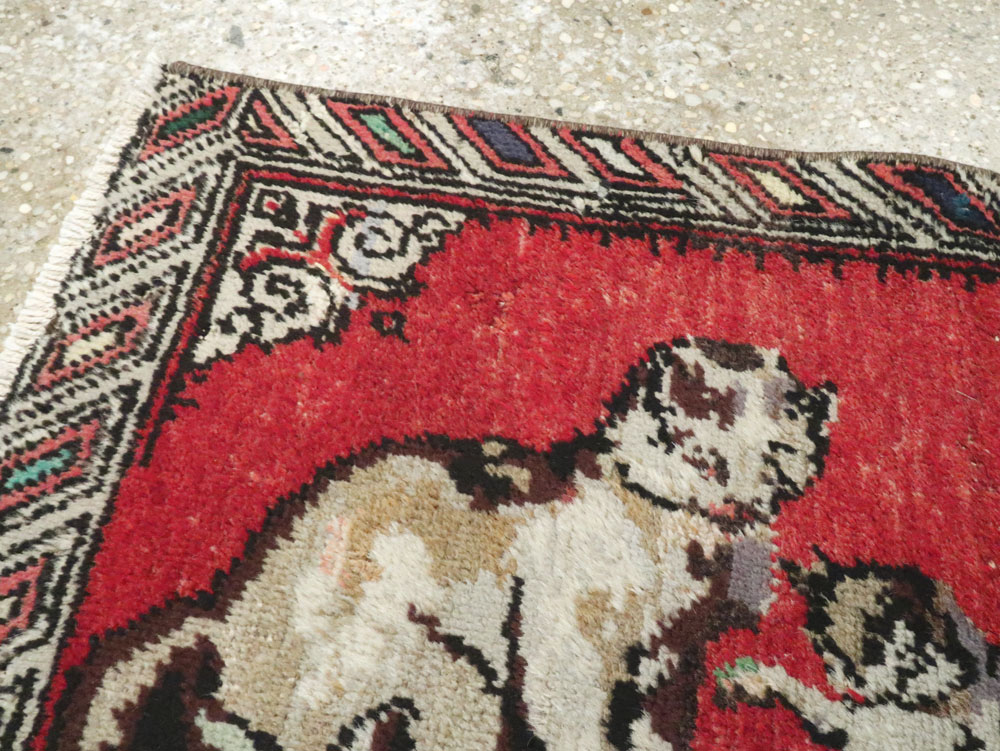 Vintage Turkish Anatolian Pictorial Rug, No.26987 - Staging