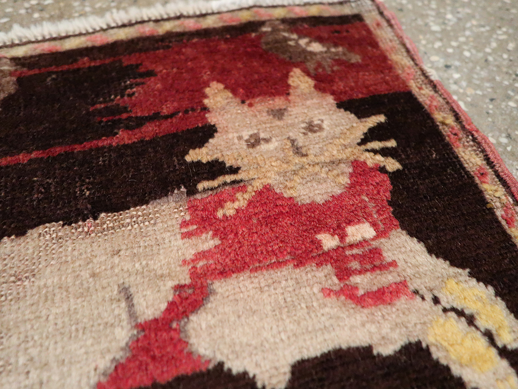 Vintage Russian Karabagh Pictorial Rug (Pair: 1 of 2), No.26988 - Staging