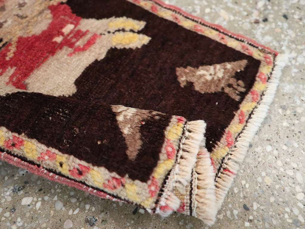 Vintage Russian Karabagh Pictorial Rug (Pair: 1 of 2), No.26988 - Staging