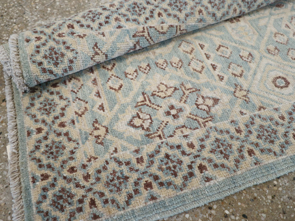 Contemporary Indian Agra Throw Rug, No.26995 - Staging
